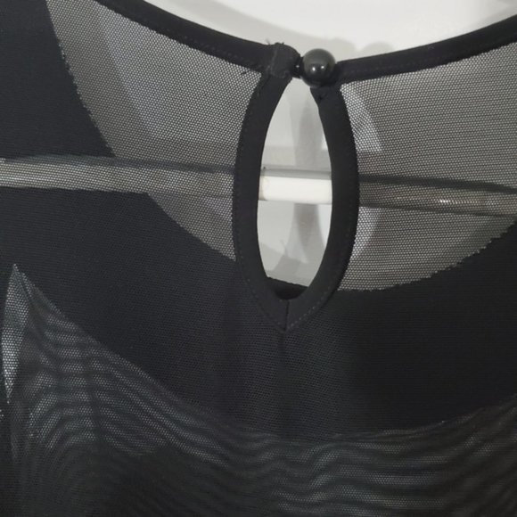 FRANK LYMAN Metallic Beaded Ring Neck Sweetheart Chiffon Tiered Dress- S… - Picture 10 of 15